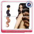hot fashion body wave ombre color human hair weft